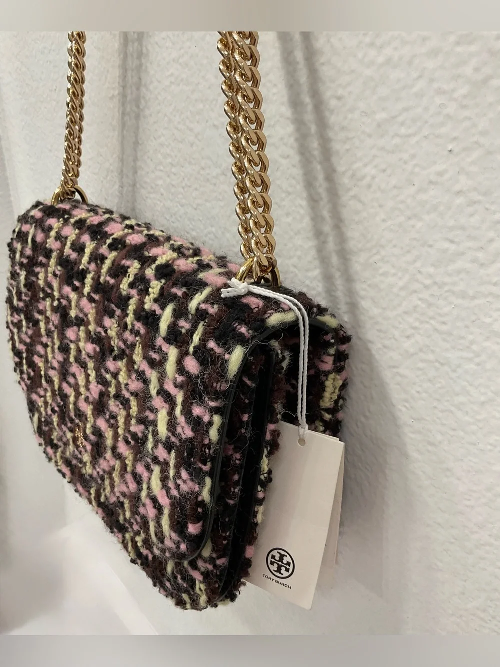 NWT Tory Burch Tweed Shoulder Bag - Picture 4 of 14